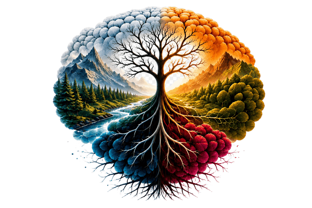 Brain illustration - cognitive patterns